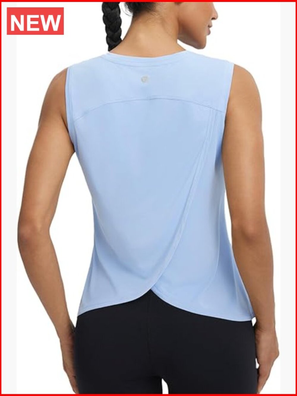 Sleeveless Split Back Tank Top Athletic Quick Dry UPF 50+